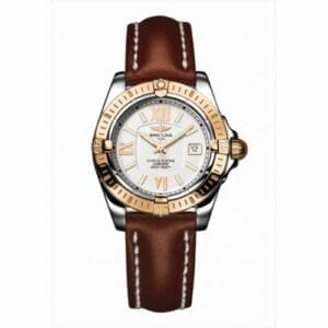 Breitling Cockpit Lady Gold Bezel / Silver / Calf C7135612.G650