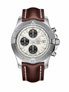 Breitling Colt Chronograph Automatic Stainless Steel / Stratus Silver / Calf / Folding A1338811/G804/438X/A20D.1
