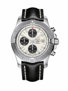 Breitling Colt Chronograph Automatic Stainless Steel / Stratus Silver / Calf / Pin A13388111G1X1