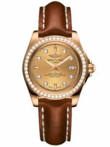Breitling Galactic 32 Sleek Edition Rose Gold / Diamond / Golden Sun Diamond / Calf H7133053.H550.406X