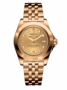 Breitling Galactic 32 Sleek Edition Rose Gold / Golden Sun Diamond / Bracelet H7133012.H550.792H
