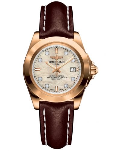 Breitling Galactic 32 Sleek Edition Rose Gold / Pearl Diamond / Calf H7133012.A803.410X