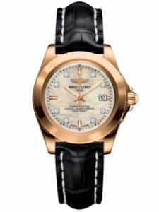 Breitling Galactic 32 Sleek Edition Rose Gold / Pearl Diamond / Croco H7133012.A803.777P