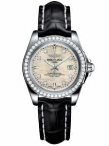 Breitling Galactic 32 Sleek Edition Stainless Steel / Diamond / Pearl Diamond / Croco A7133053/A801/777P/A14BA.1