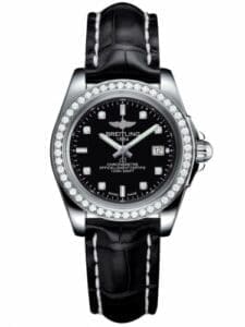 Breitling Galactic 32 Sleek Edition Stainless Steel / Diamond / Trophy Black Diamond / Croco A7133053/BF63/777P/A14BA.1