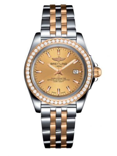Breitling Galactic 32 Sleek Edition Stainless Steel / Rose Gold / Diamond / Golden Sun / Bracelet C7133053/H549/792C