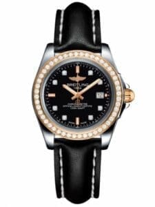 Breitling Galactic 32 Sleek Edition Stainless Steel / Rose Gold / Diamond / Trophy Black Diamond / Calf C7133053/BF64/408X/A14BA.1