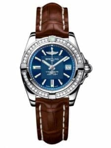 Breitling Galactic 32 Stainless Steel / Diamond / Metallica Blue / Croco A71356LA.C811.778P