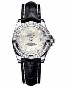 Breitling Galactic 32 Stainless Steel / Diamond / Pearl / Croco A71356LA.A787.777P