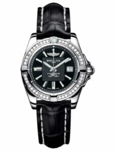 Breitling Galactic 32 Stainless Steel / Diamond / Trophy Black / Croco A71356LA.BA10.777P