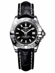 Breitling Galactic 32 Stainless Steel / Onyx Black / Croco A71356L2.BE76.777P