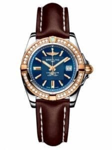 Breitling Galactic 32 Stainless Steel / Rose Gold / Diamond / Metallica Blue / Calf C71356LA.C813.410X