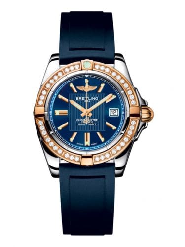 Breitling Galactic 32 Stainless Steel / Rose Gold / Diamond / Metallica Blue / Rubber C71356LA.C813.141S