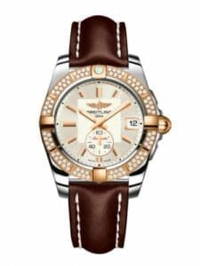 Breitling Galactic 36 Automatic Stainless Steel / Rose Gold / Diamond / Stratus Silver / Calf C3733053.G714.416X
