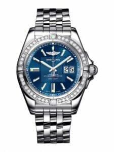 Breitling Galactic 41 Stainless Steel / Diamond / Metallica Blue / Bracelet A49350LA.C806.366A