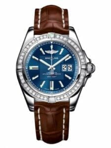 Breitling Galactic 41 Stainless Steel / Diamond / Metallica Blue / Croco A49350LA.C806.722P
