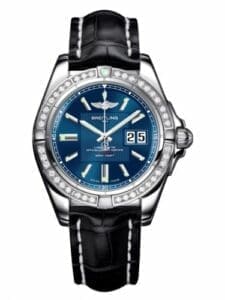 Breitling Galactic 41 Stainless Steel / Diamond / Metallica Blue / Croco A49350LA.C806.728P