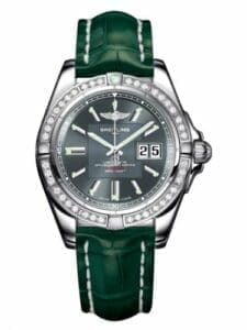Breitling Galactic 41 Stainless Steel / Diamond / Tomcat Gray / Croco A49350LA.F549.771P
