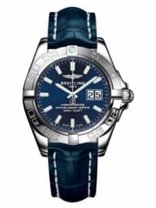 Breitling Galactic 41 Stainless Steel / Horizon Blue / Croco A49350L2.C929.718P