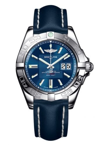 Breitling Galactic 41 Stainless Steel / Metallica Blue / Calf A49350L2.C806.113X