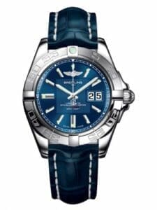 Breitling Galactic 41 Stainless Steel / Metallica Blue / Croco A49350L2.C806.718P