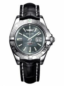 Breitling Galactic 41 Stainless Steel / Tomcat Gray / Croco A49350L2.F549.728P