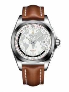 Breitling Galactic Unitime Stainless Steel / SleekT / Antarctica White / Calf WB3510U0.A777.433X