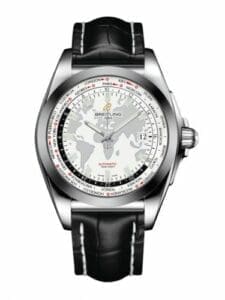 Breitling Galactic Unitime Stainless Steel / SleekT / Antarctica White / Croco WB3510U0.A777.743P
