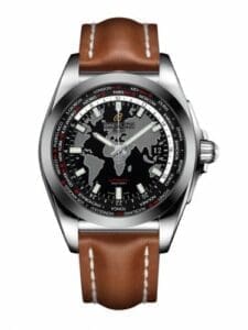 Breitling Galactic Unitime Stainless Steel / SleekT / Trophy Black / Calf WB3510U4.BD94.433X
