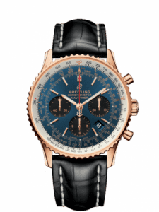 Breitling Navitimer 1 B01 Chronograph 43 Red Gold / Blue / Croco / Pin RB0121211C1P1