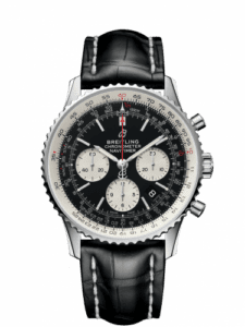 Breitling Navitimer 1 B01 Chronograph 43 Stainless Steel / Black / Croco / Pin AB0121211B1P1