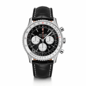Breitling Navitimer 1 B01 Chronograph 46 Stainless Steel / Black / Croco / Folding AB0127211B1P2