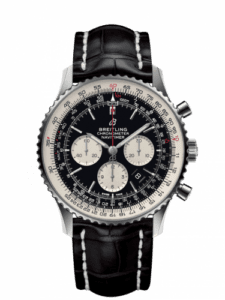 Breitling Navitimer 1 B01 Chronograph 46 Stainless Steel / Black / Croco / Pin AB0127211B1P1