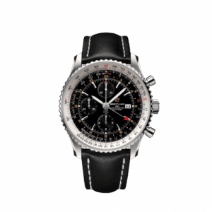 Breitling Navitimer 1 Chronograph GMT Stainless Steel / Black / Calf / Folding A24322121B2X2