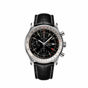 Breitling Navitimer 1 Chronograph GMT Stainless Steel / Black / Croco / Pin A24322121B2P1