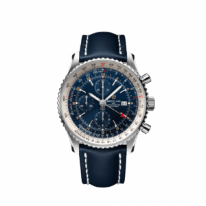Breitling Navitimer 1 Chronograph GMT Stainless Steel / Blue / Calf / Folding A24322121C2X2