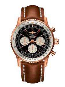 Breitling Navitimer Rattrapante Red Gold / Black / Calf / Folding RB031121/BG11/440X/R20D.1