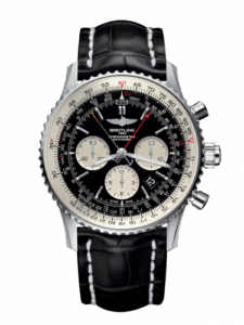 Breitling Navitimer Rattrapante Stainless Steel / Black / Croco / Folding AB031021/BF77/761P/A20D.1