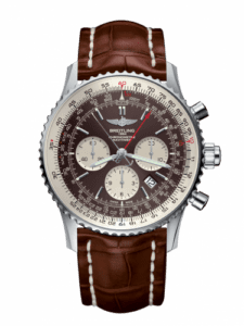 Breitling Navitimer Rattrapante Stainless Steel / Panamerican Bronze / Croco / Pin AB031021/Q615/754P/A20BA.1