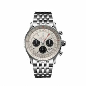 Breitling Navitimer Rattrapante Stainless Steel / Silver / Alligator / Bracelet AB0311211G1A1