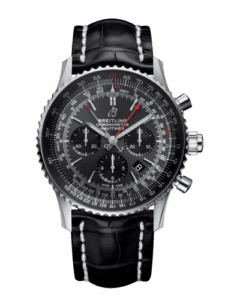 Breitling Navitimer Rattrapante Stainless Steel / Stratos Gray / Croco / Pin / Boutique Edition AB03102A1F1P2