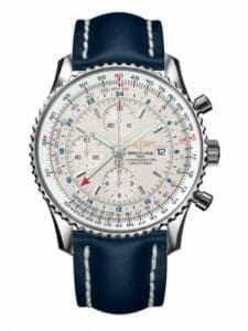 Breitling Navitimer World Stainless Steel / Silver / Calf / Pin A2432212/G571/101X/A20BA.1