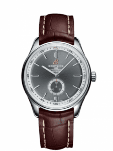 Breitling Premier Automatic 40 Stainless Steel / Anthracite / Croco Brown / Folding A37340351B1P1