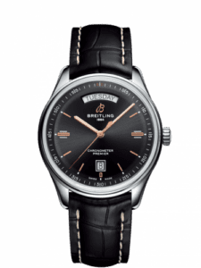 Breitling Premier Automatic Day & Date 40 Stainless Steel / Black / Croco Black / Folding A45340241B1P1