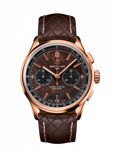 Breitling Premier B01 Chronograph 42 Bentley Centenary Red Gold / Wood / Calf / Pin RB01181A1Q1X1