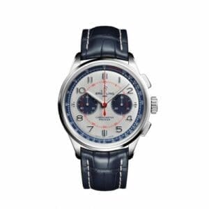 Breitling Premier B01 Chronograph 42 Bentley Mulliner Stainless Steel / Silver / Croco / Folding AB0118A71G1P1