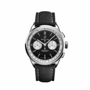 Breitling Premier B01 Chronograph 42 Stainless Steel / Black / Nubuck / Pin AB0118371B1X2