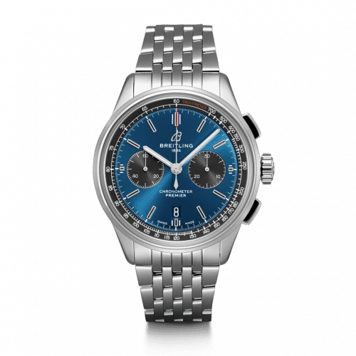 Breitling Premier B01 Chronograph 42 Stainless Steel / Blue / Bracelet AB0118A61C1A1