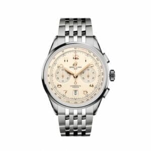 Breitling Premier B01 Chronograph 42 Stainless Steel / Cream / Bracelet AB0145211G1A1