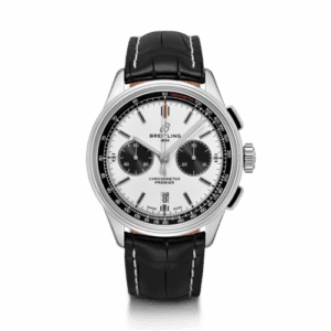 Breitling Premier B01 Chronograph 42 Stainless Steel / Silver / Croco / Folding AB0118221G1P1